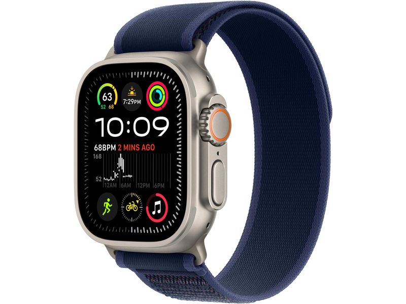 Apple Watch Ultra 2 Natural Titanium Trail Loop Blau M/L Die robusteste und leistungsfähigste Apple Watch.