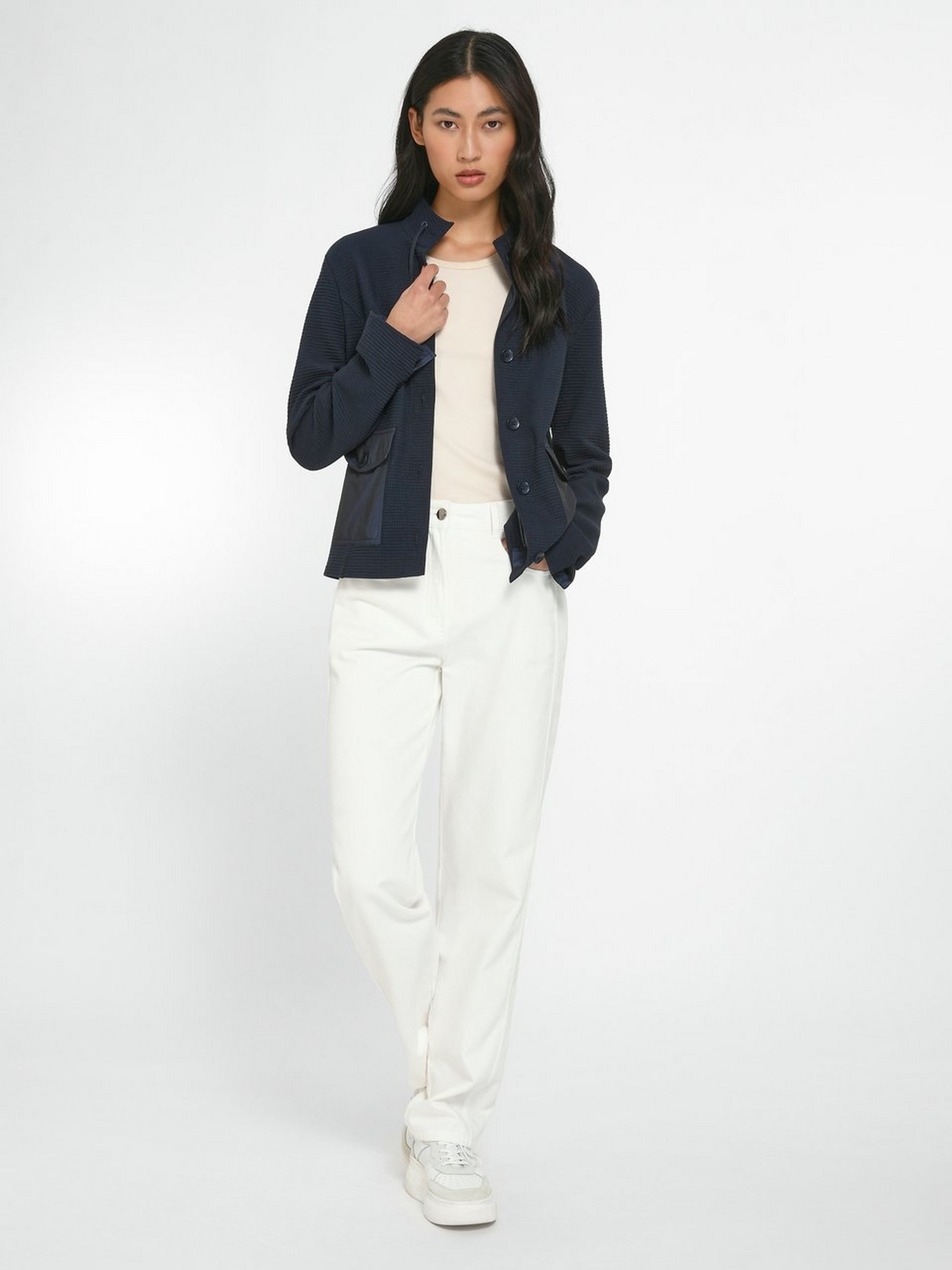 Jersey-Blazer mit 1/1-Arm