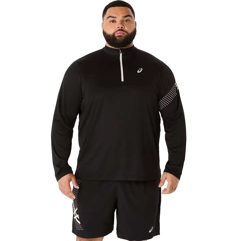 ASICS Icon 1/2 Zip Hardloopshirt Lange Mouwen Zwart Heren
