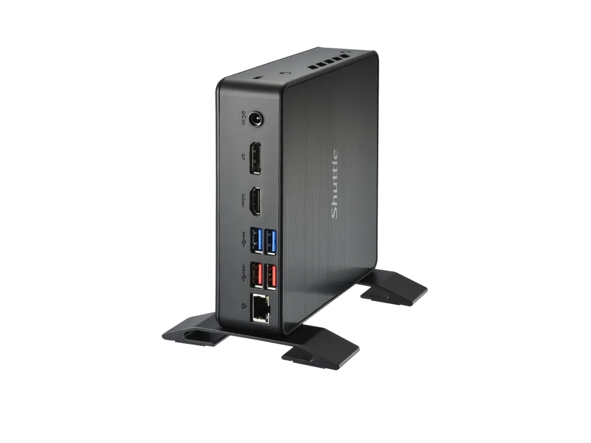 Shuttle XPC nano NC40U3 - Barebone - mini PC 1 x Core i3 1215U / op til 4.4 GHz - RAM 0 GB - UHD Graphics 620 - Gigabit Ethernet - sort