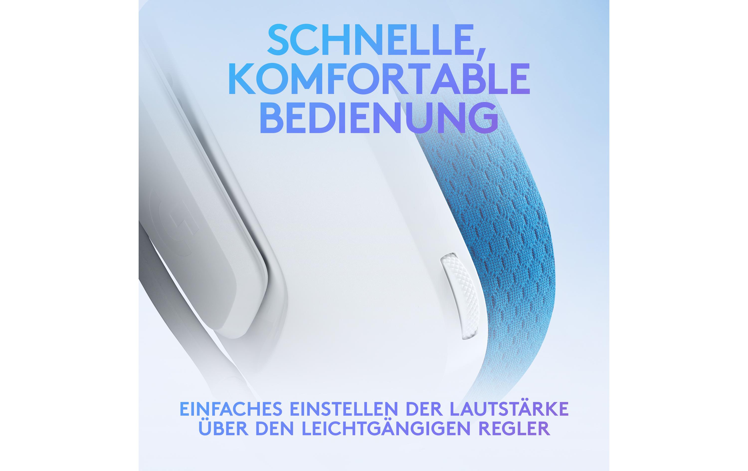 Headset G335 Gaming WeissKomfortables Gaming-Headset für PC und Spielkonsolen
