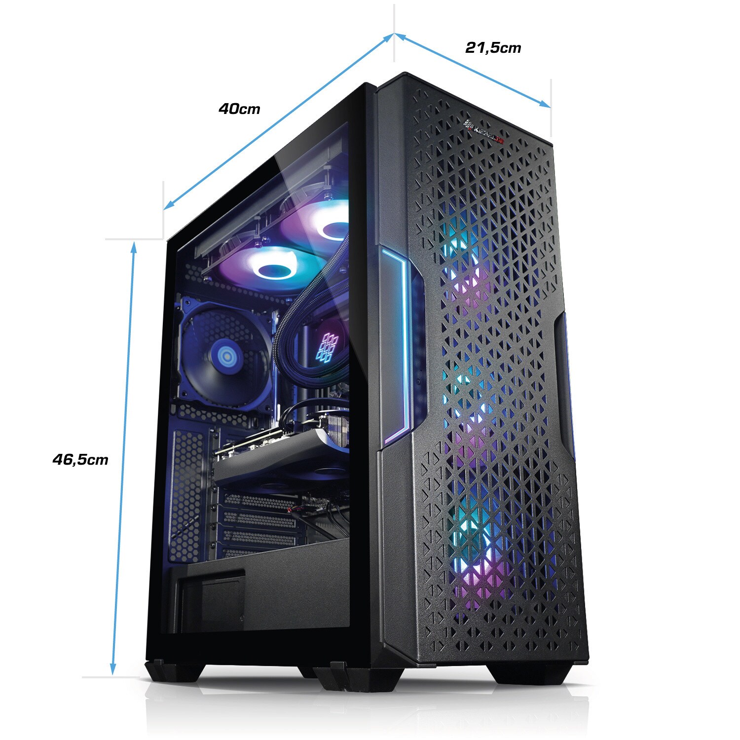 PC Set mit 27 Zoll TFT Raptor 12 Intel Core i9-12900KS, 32GB DDR4, NVIDIA RTX 4070 12 GB, 1TB SSD, WLAN, Windows 11