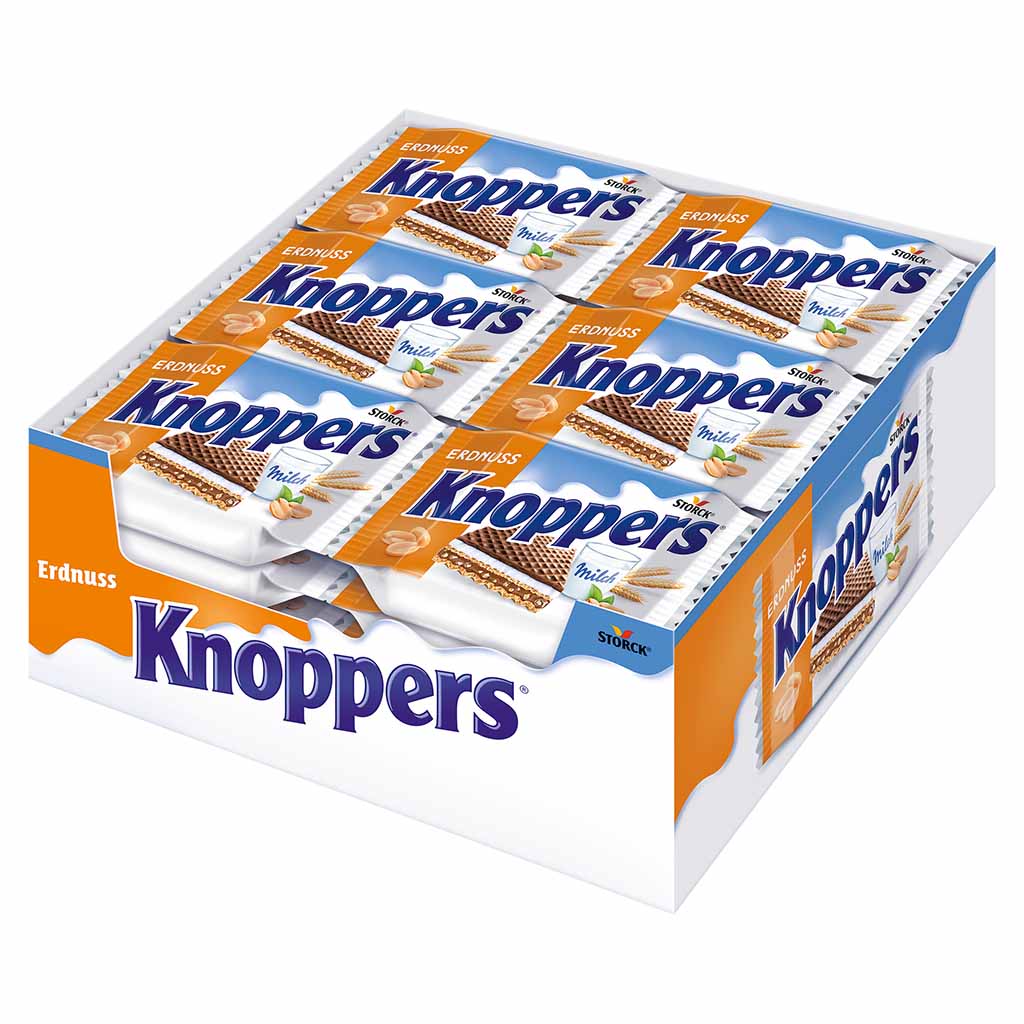 24x Knoppers Schnitte Erdnuss je 25g = 600g MHD:1.9.25
