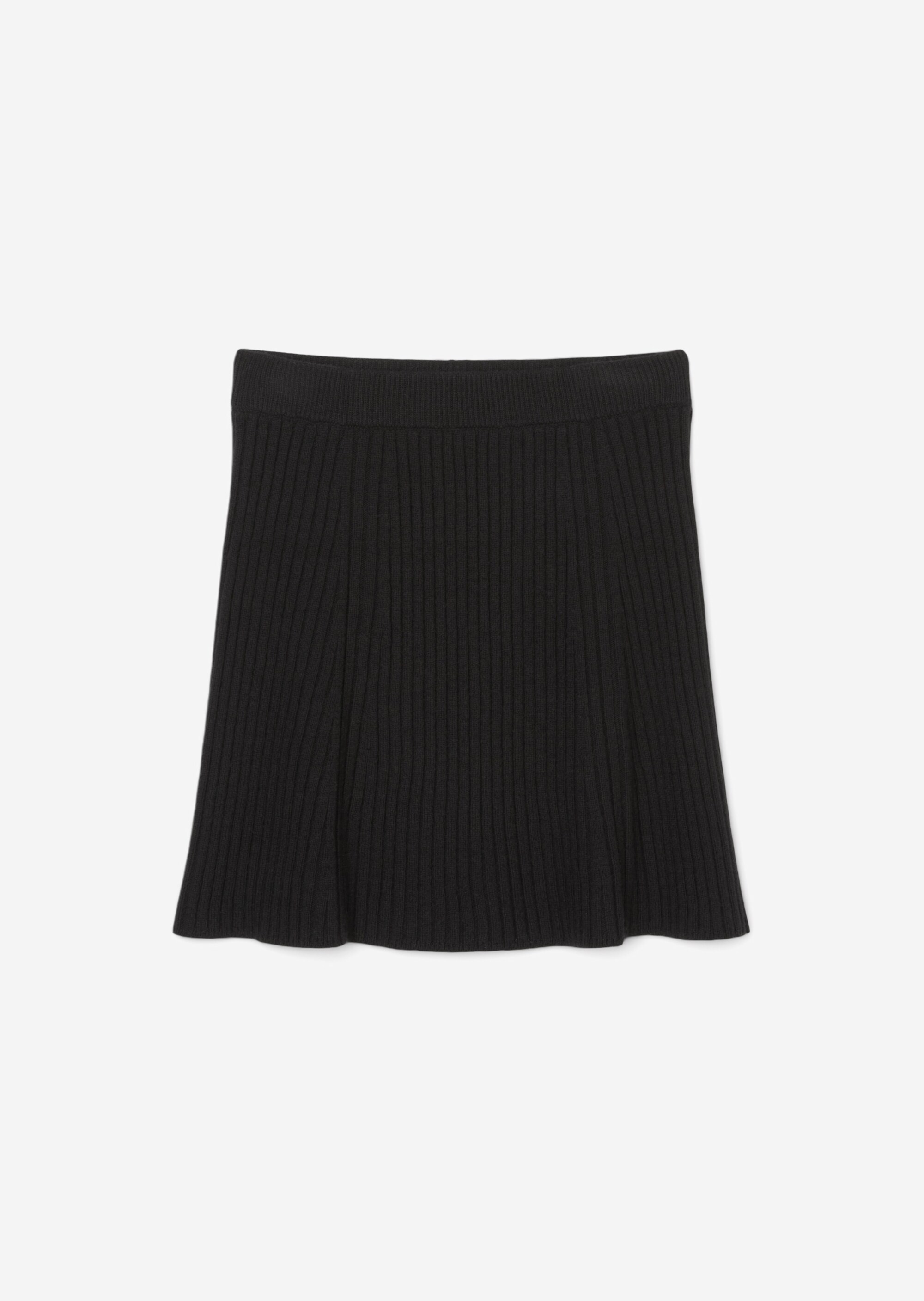 Rippstrick-Minirock in A-Linie aus Soft Wool
