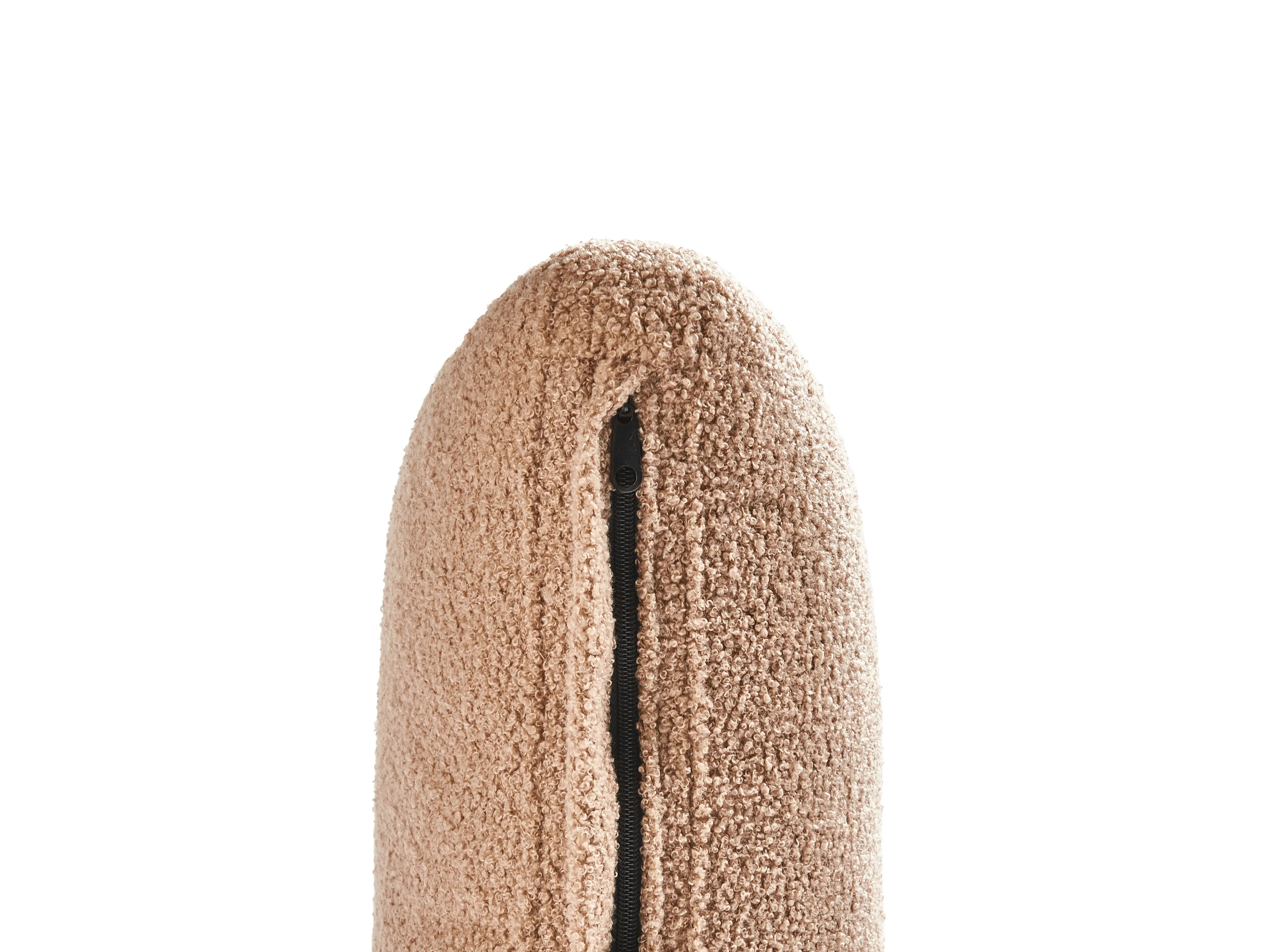 Rechtszijdige chaise longue EWRON Bouclé Zandbeige