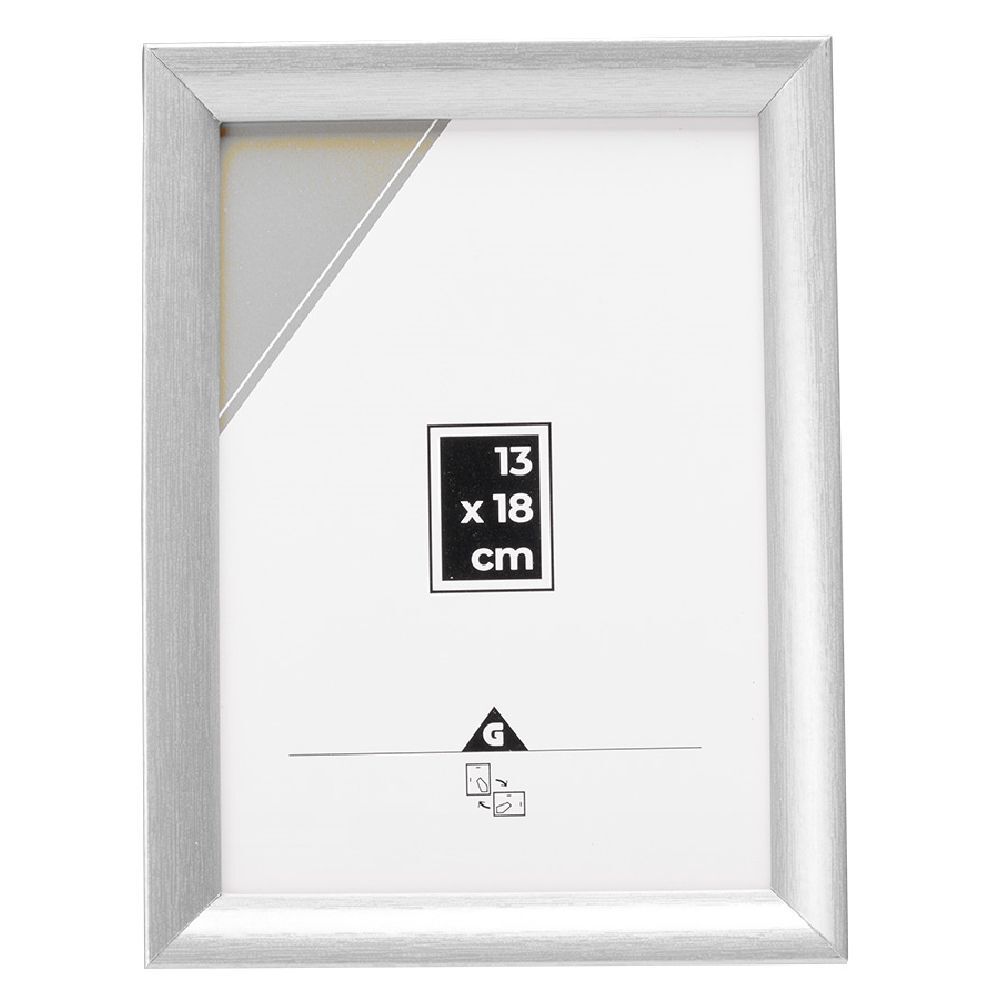 Cadre porte-photo argenté 13x18 cm
