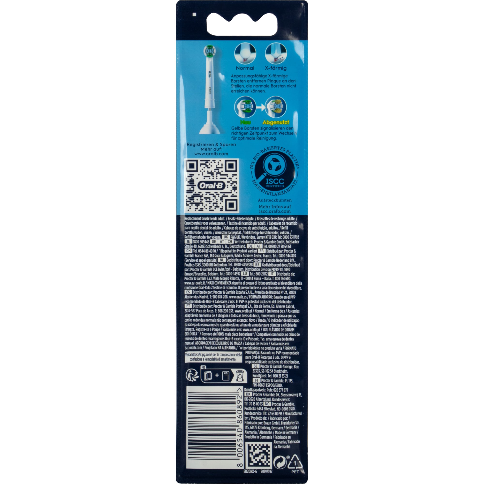 Braun Aufsteckbürste Oral-B Pro Precision Clean Aufsteckbürsten 6er