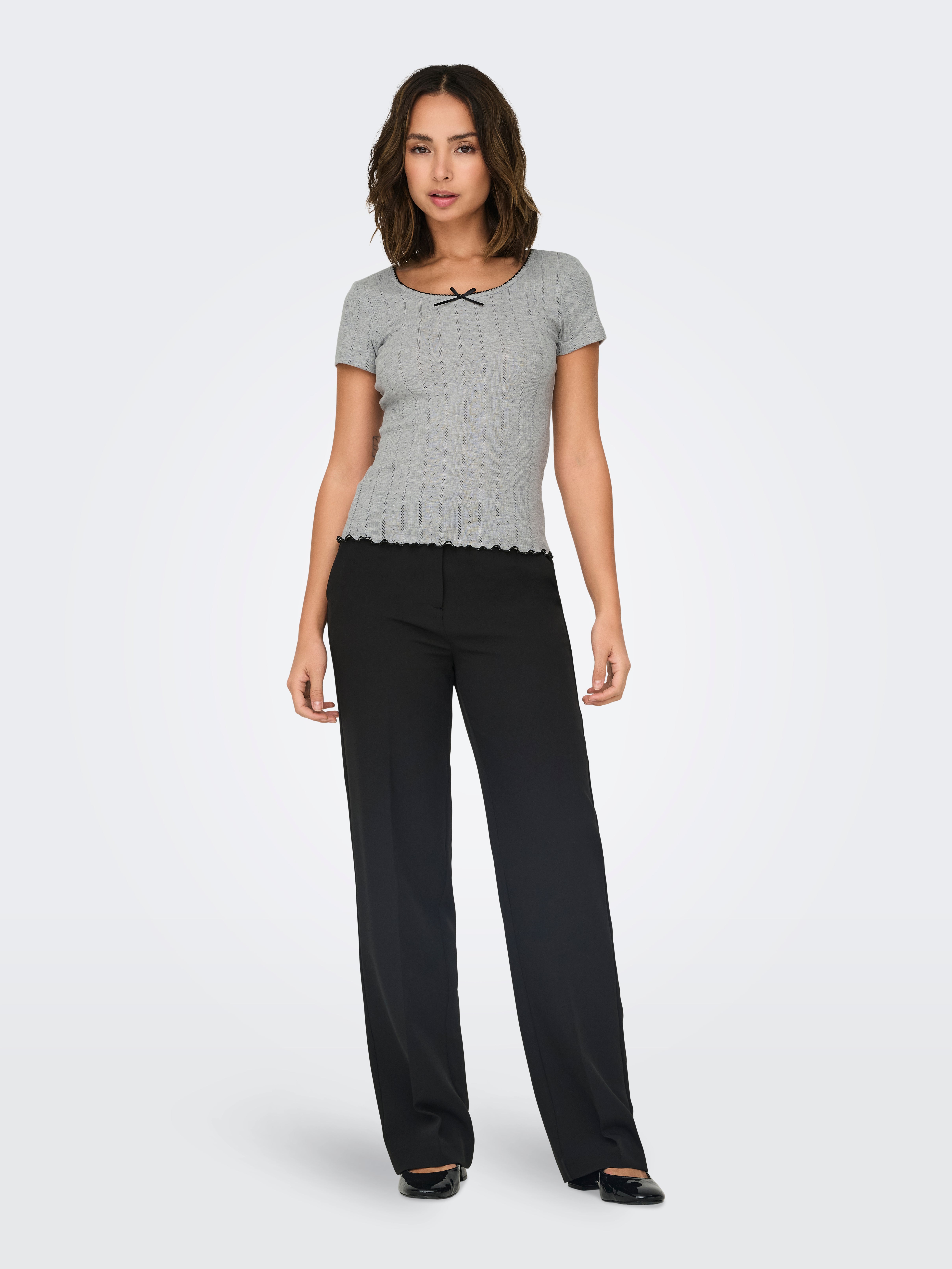 ONLTENNA Top Light Grey Melange