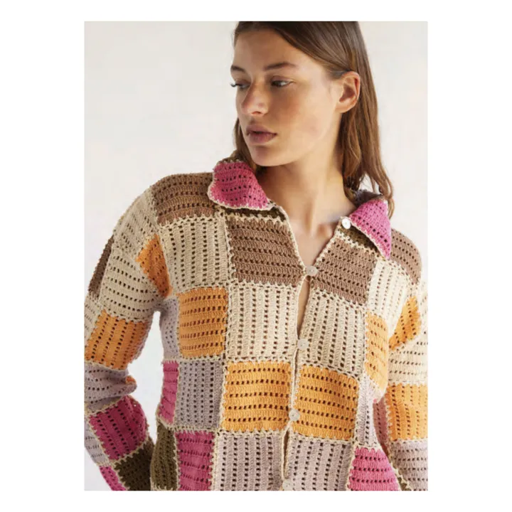 She Made Me Chemise Edith Patchwork Crochet | Orange