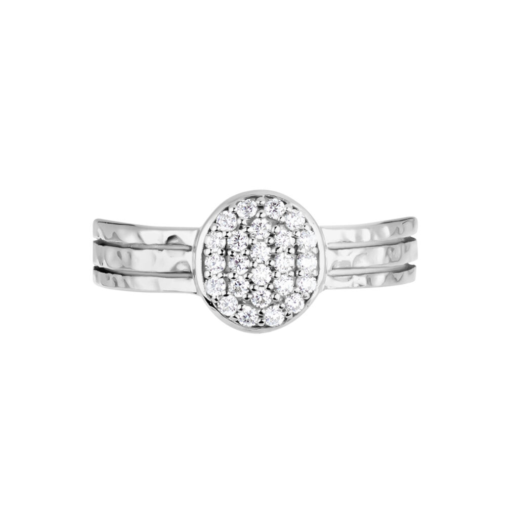 Bague Argent Blanc Cayley Oxydes De Zirconium