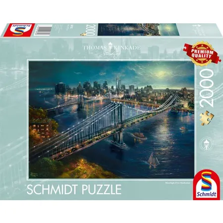 Schmidt Spiele Puzzle - Mond über Manhatten, 2000 Teile