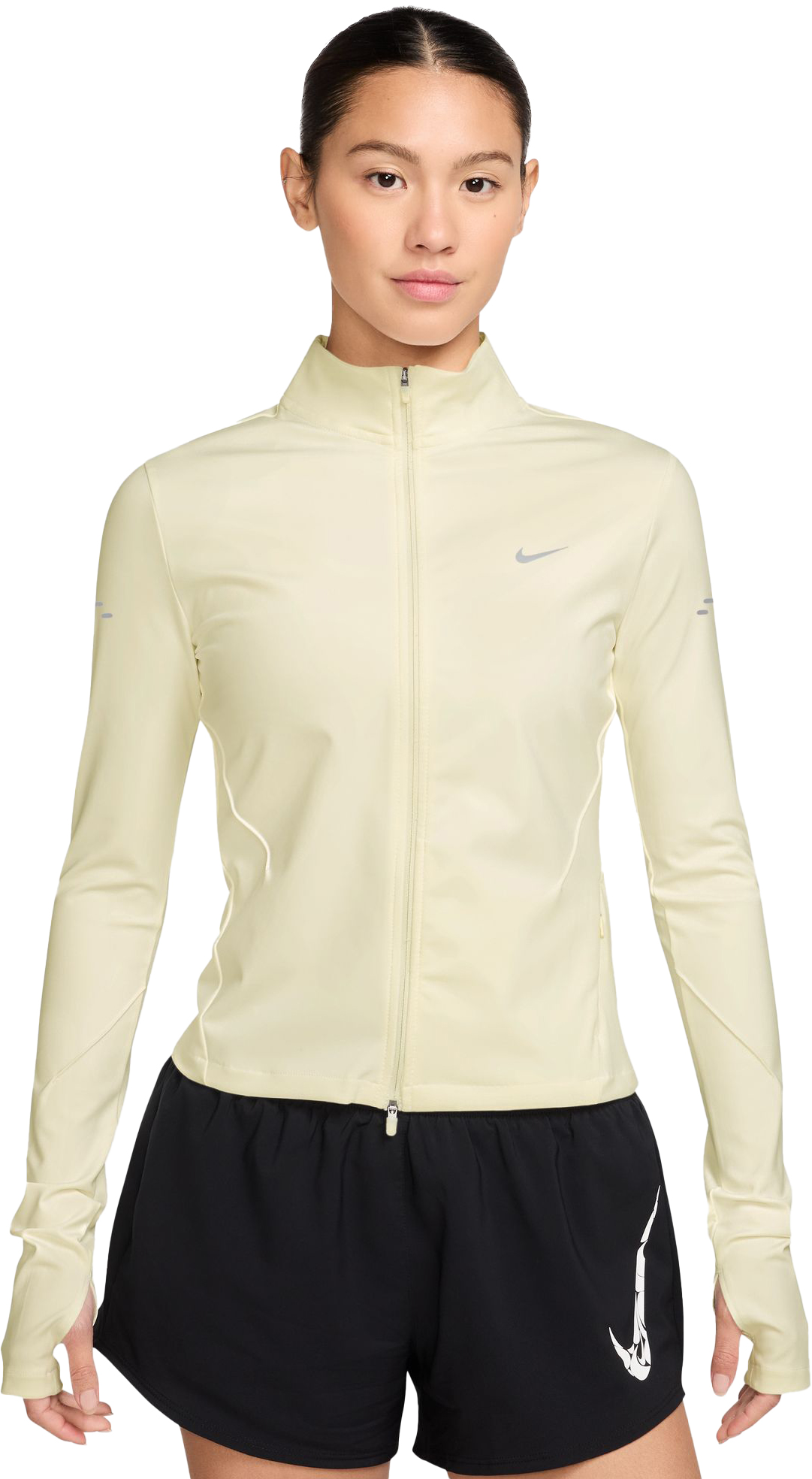 Swift Dri-Fit Full-Zip Mid-Layer Running Top Dame 133/Sail(Reflective Silver