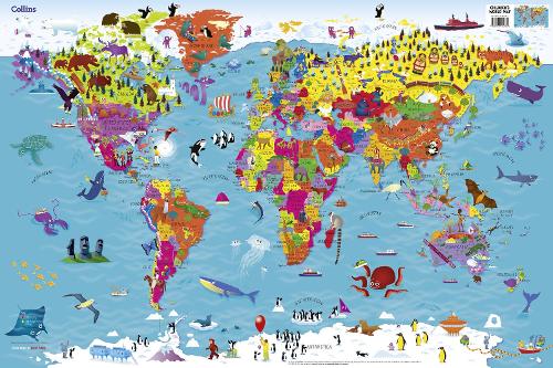 Collins Children's World Map (Sheet map, rolled)