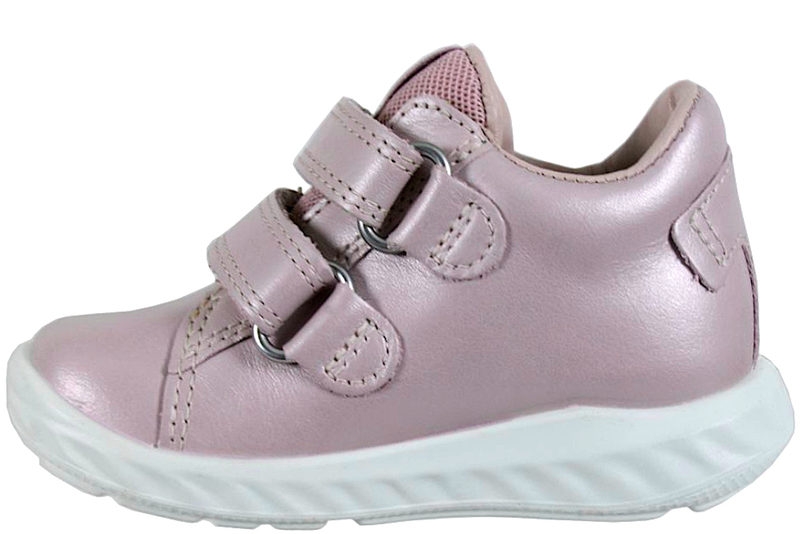 ECCO SP. 1 LITE INFANT I LYSERØDT PERLEMORS GLAT SKIND