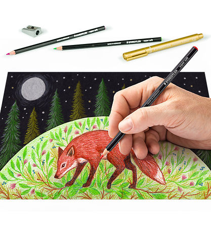 Staedtler Farves?t - Sort/Hvid - 17 dele