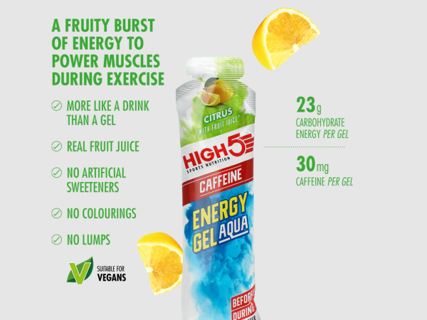 High5 Aqua Citrus Caffeine EnergyGel, 66gr