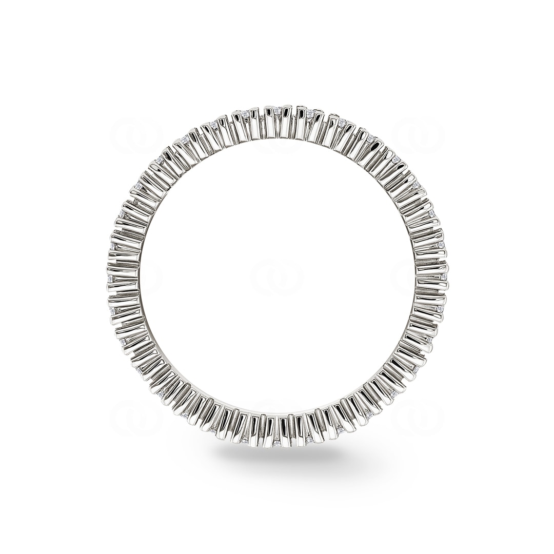 Mémoire-Ring 750/18 K Weissgold mit Diamanten 0.50 ct H/si