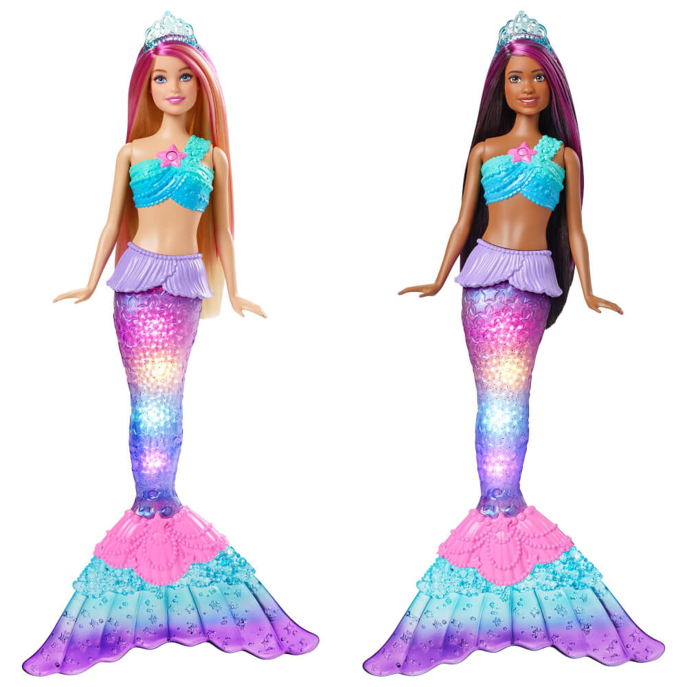 Barbie Brooklyn Zauberlicht Meerjungfrau mit Leuchtfunktion, 3 bis 7Jahre