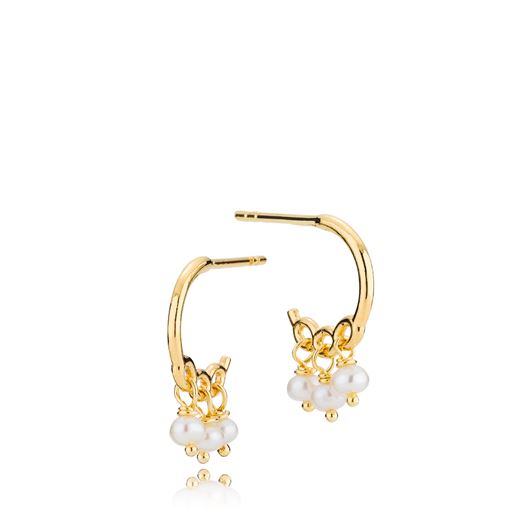 Izabel Camille Majesty Creoler, White/Gold Plated