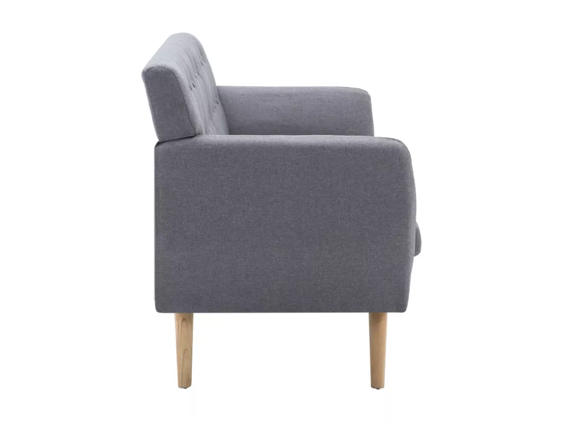 NETTLIFE Canapé à 3 places revêtement en tissu 172x70x82 cm gris clair