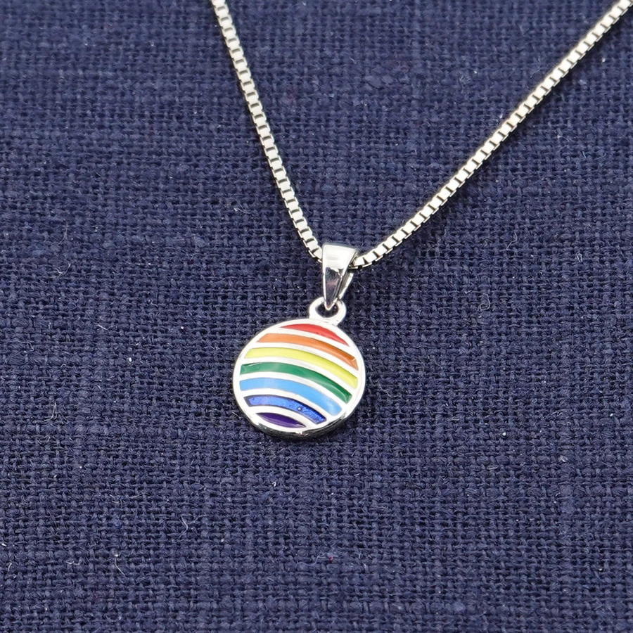trendor Kinder-Halskette Silber 925 Collier mit rundem Anhänger silver