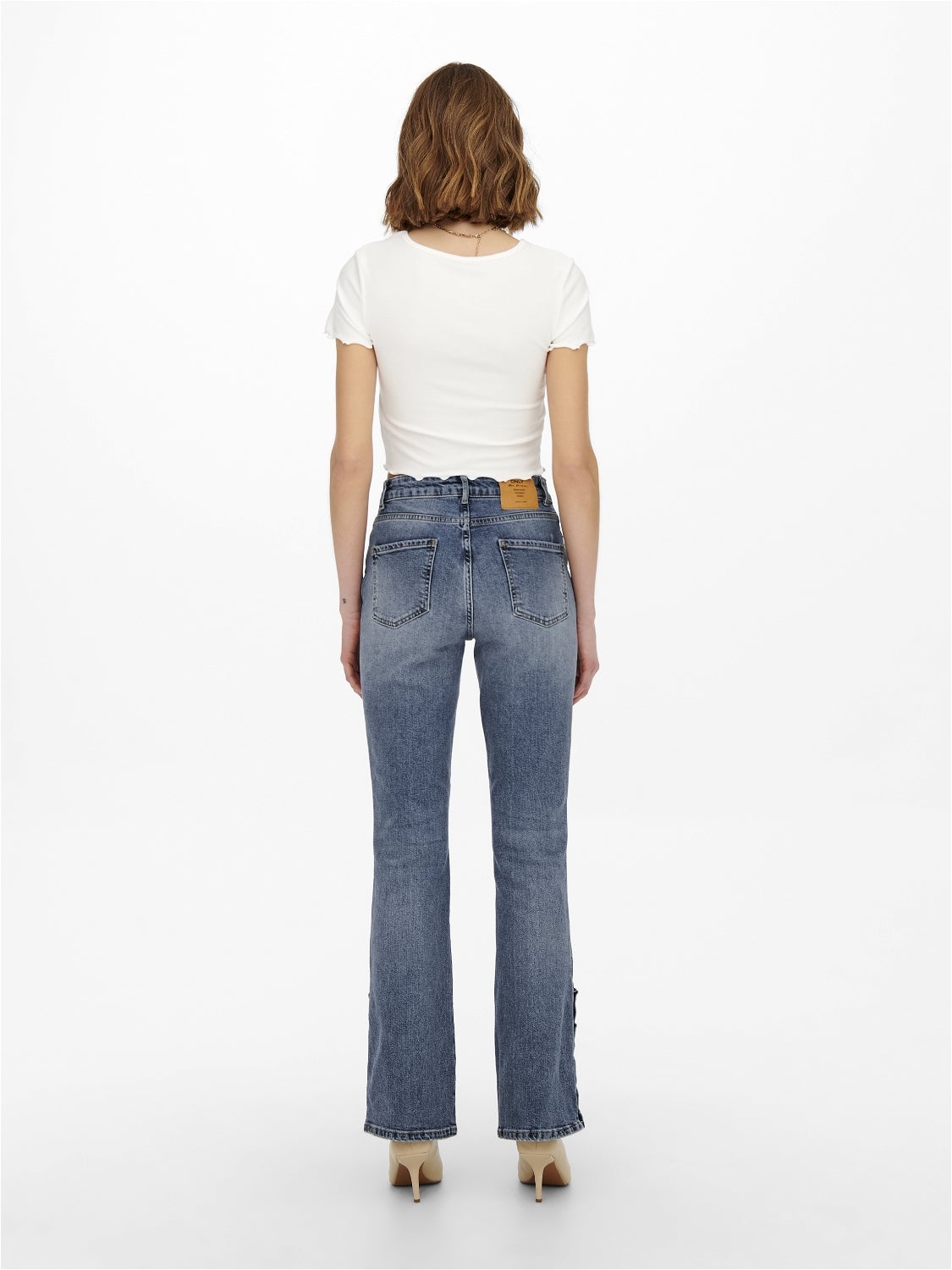 ONLHAILEY Hohe Taille Slim Fit Jeans Light Blue Denim