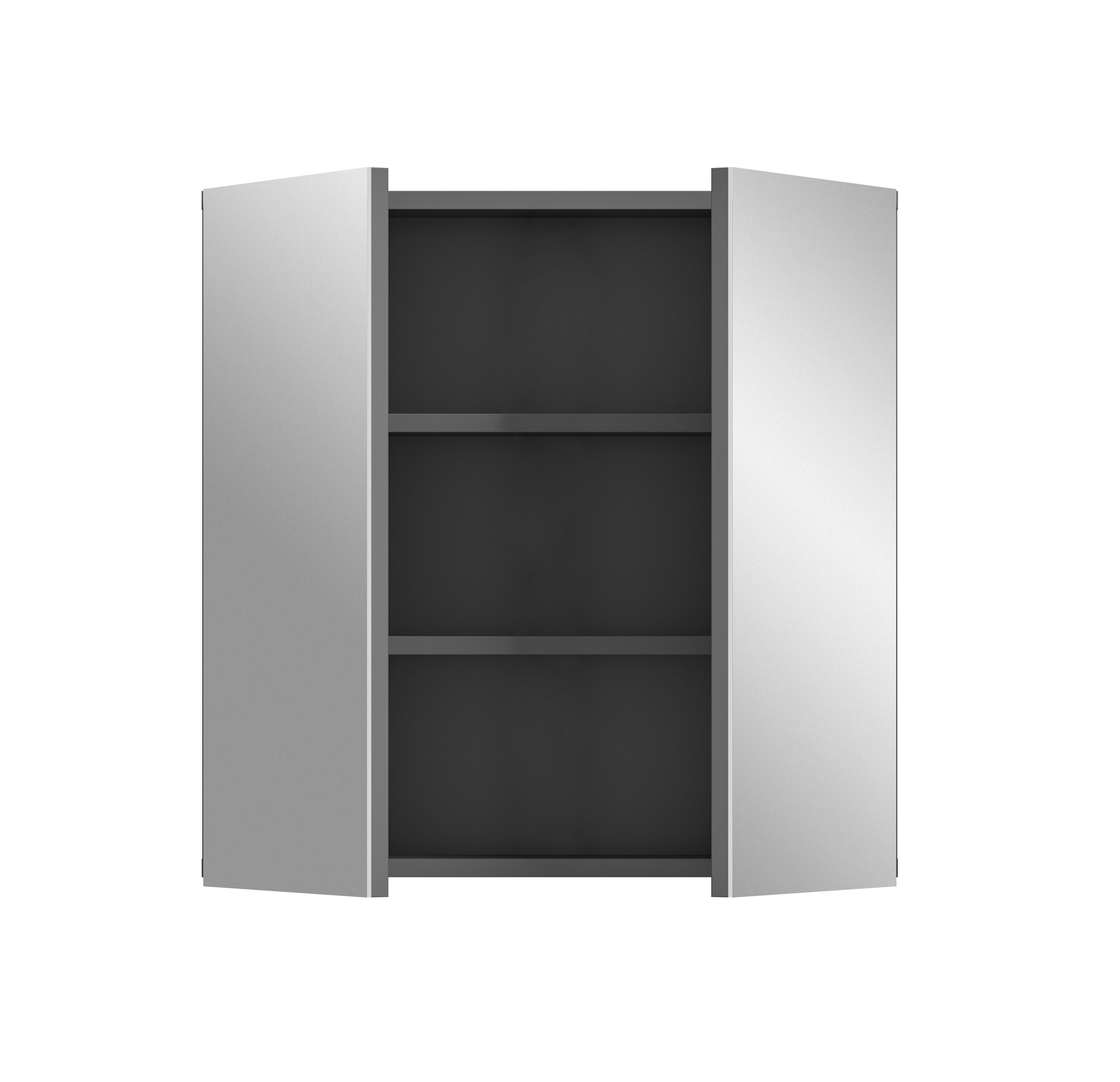 Spiegelschrank Soft grau B/H/T 60x60x15 cm