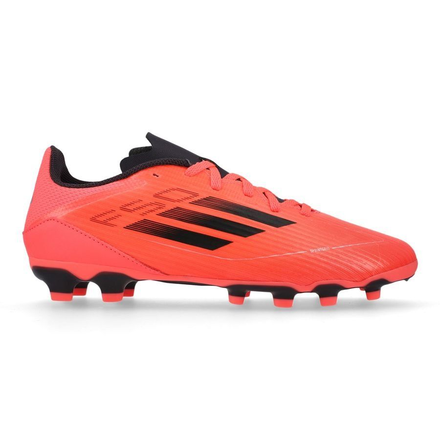 adidas F50 League MG Vivid Horizon - Turbo/Aurora Black/Argenté Enfant