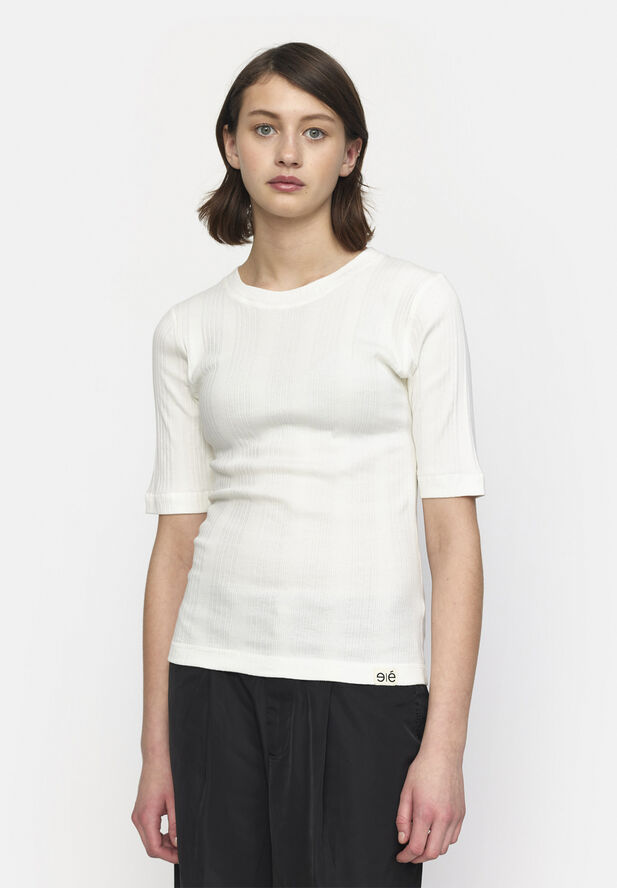 esmé studios ESLotus 2/4 Sleeve Tee GOTS Snow white