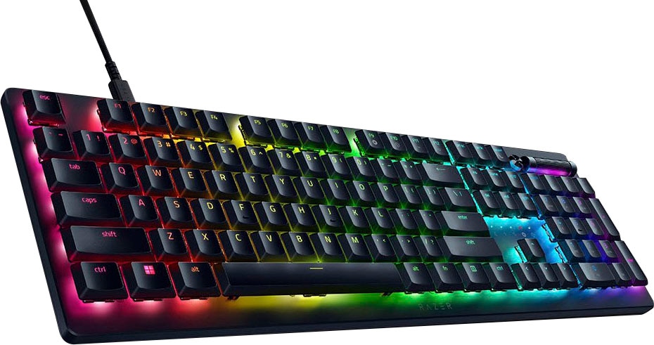 RAZER Gaming-Tastatur »Deathstalker V2« (Funktionstasten | Gaming-Modus | Makro-Tasten | Multimedia-Tasten | Profil-Speicher | USB-Anschluss | Ziffernblock | ergonomische Form)