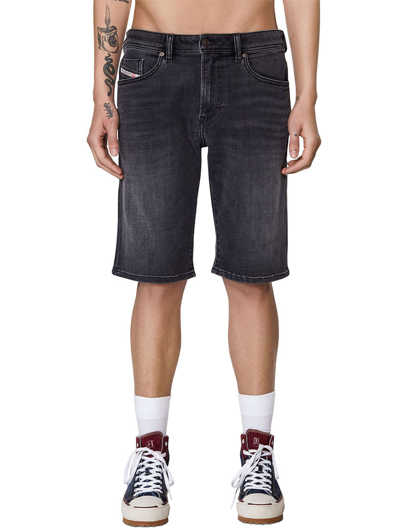 DIESEL SHORT HOMME BLACK DENIM EIAG
