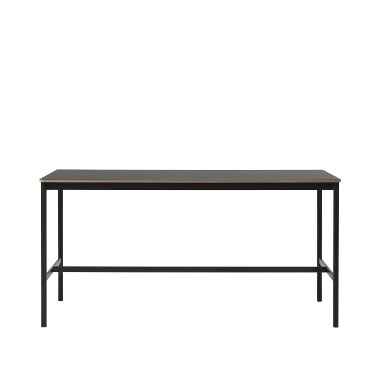 Muuto Base Low statafel 190x85 zwart, multiplex rand