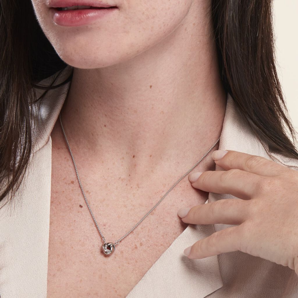 Collier Leonitia Argent Blanc