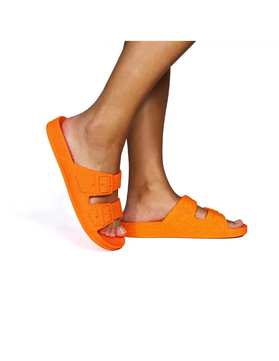 cacatoes Sandales Femme Neon Orange Fluo