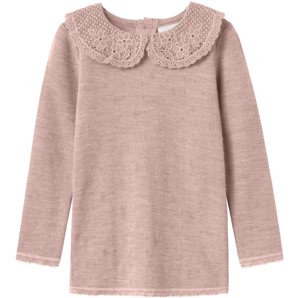 Køb Name It Shadow Gray Nmfwang Uld Needle Ls Top W/Collar