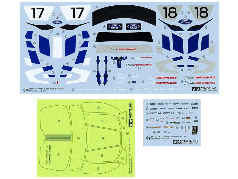 Tamiya Bausatz Ford Mustang GT4 1:24 Detailgetreuer Modellbausatz im Massstab 1:24