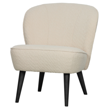 WOOOD fauteuil Sara bouclé crème