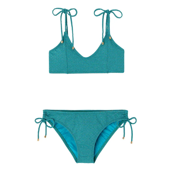 Lison Paris Maillot de Bain 2 pièces Lurex | Vert émeraude