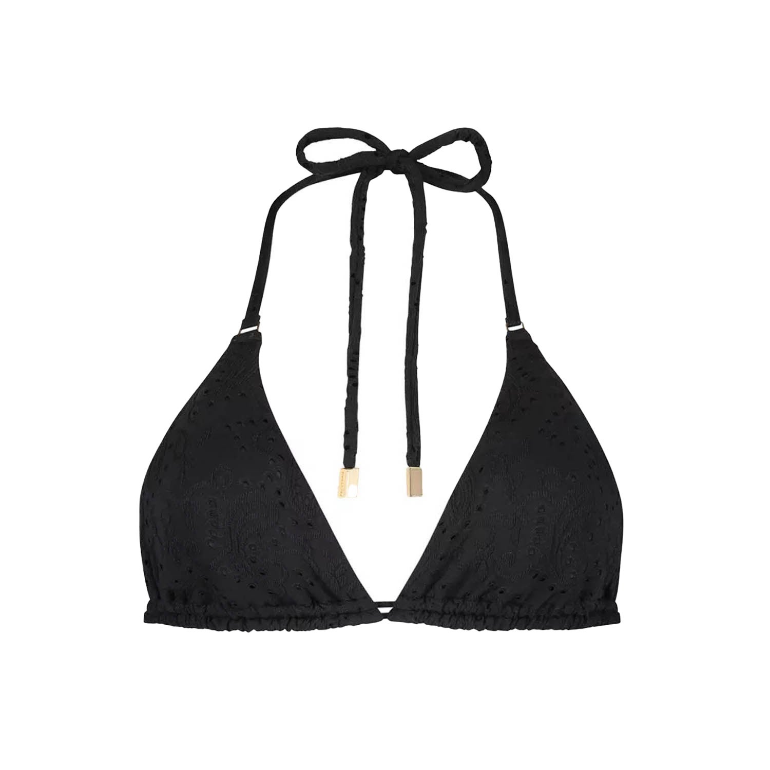 Beachlife  Black Embroidery Padded Top