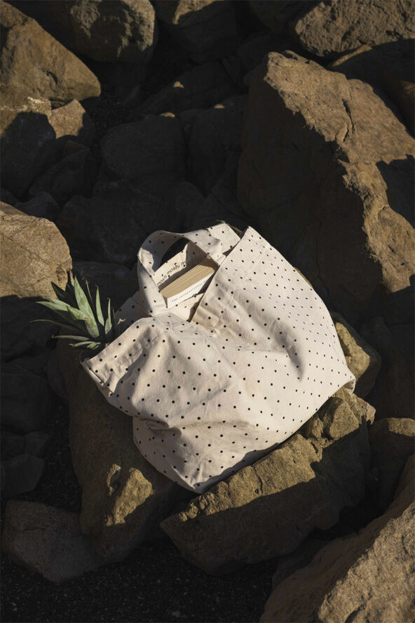 Moshi Moshi Mind big dot bag Ecru/black dots