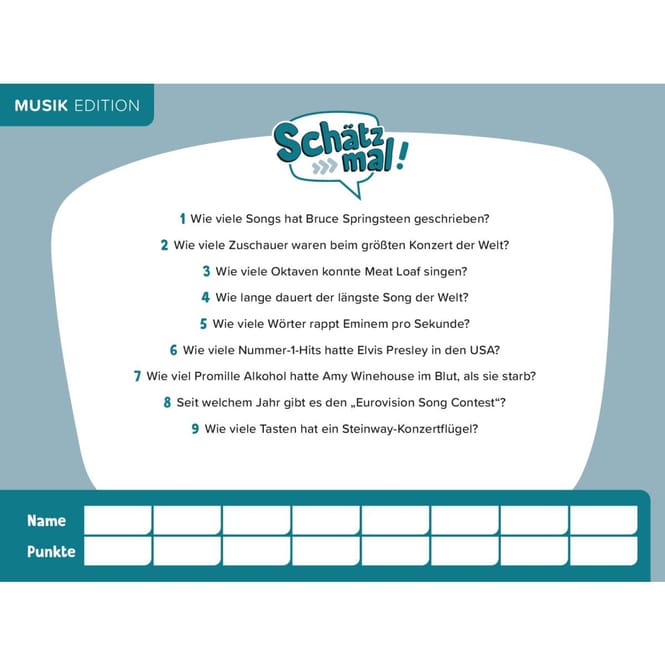 Schätz mal - Musik Edition - Das Quiz mit Lach- und Staungarantie