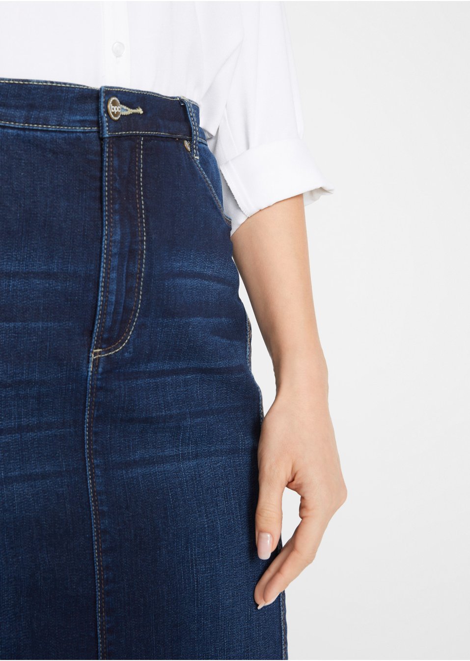 Jupe extensible à taille haute confortable