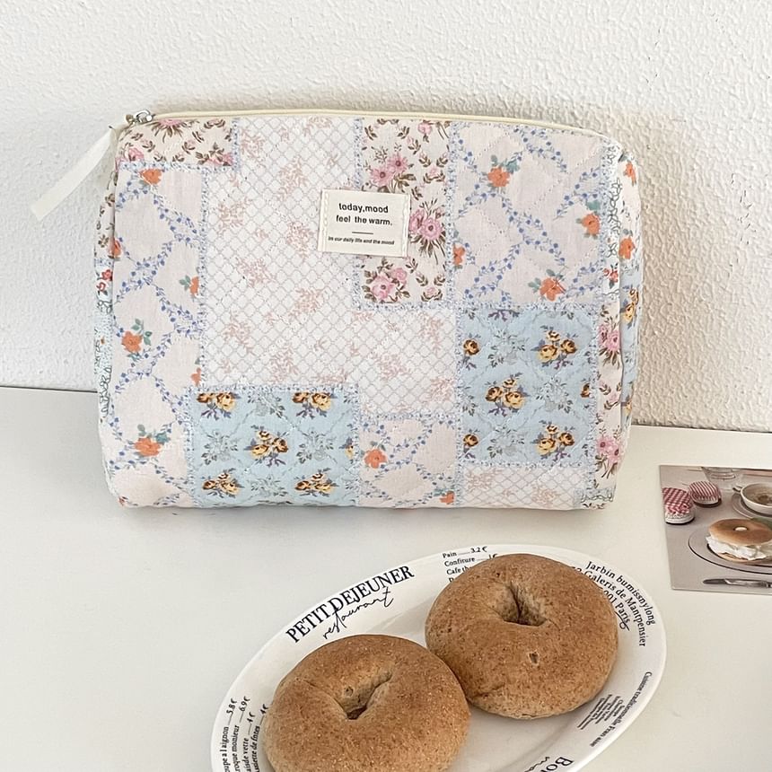 ZenlyHabit - Make-uptas/clutch met letters en bloemenprint (diverse ontwerpen)