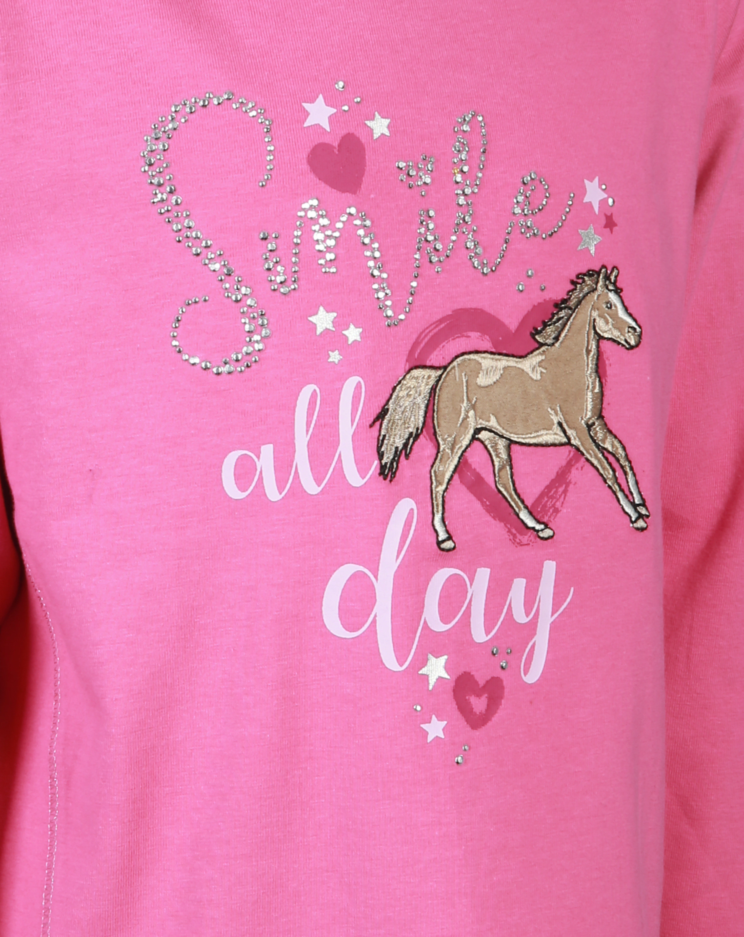 Langarmshirt SMILE ALL DAY in pearl pink