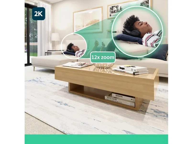 Arlo Essential Indoor 2K - Netværksovervågningskamera - indendørs - farve (Dag/nat) - 4 MP - 2560 x 1440 - audio - trådløs - WiFi - med Arlo Secure Plan (Trial) (pakke med 2)