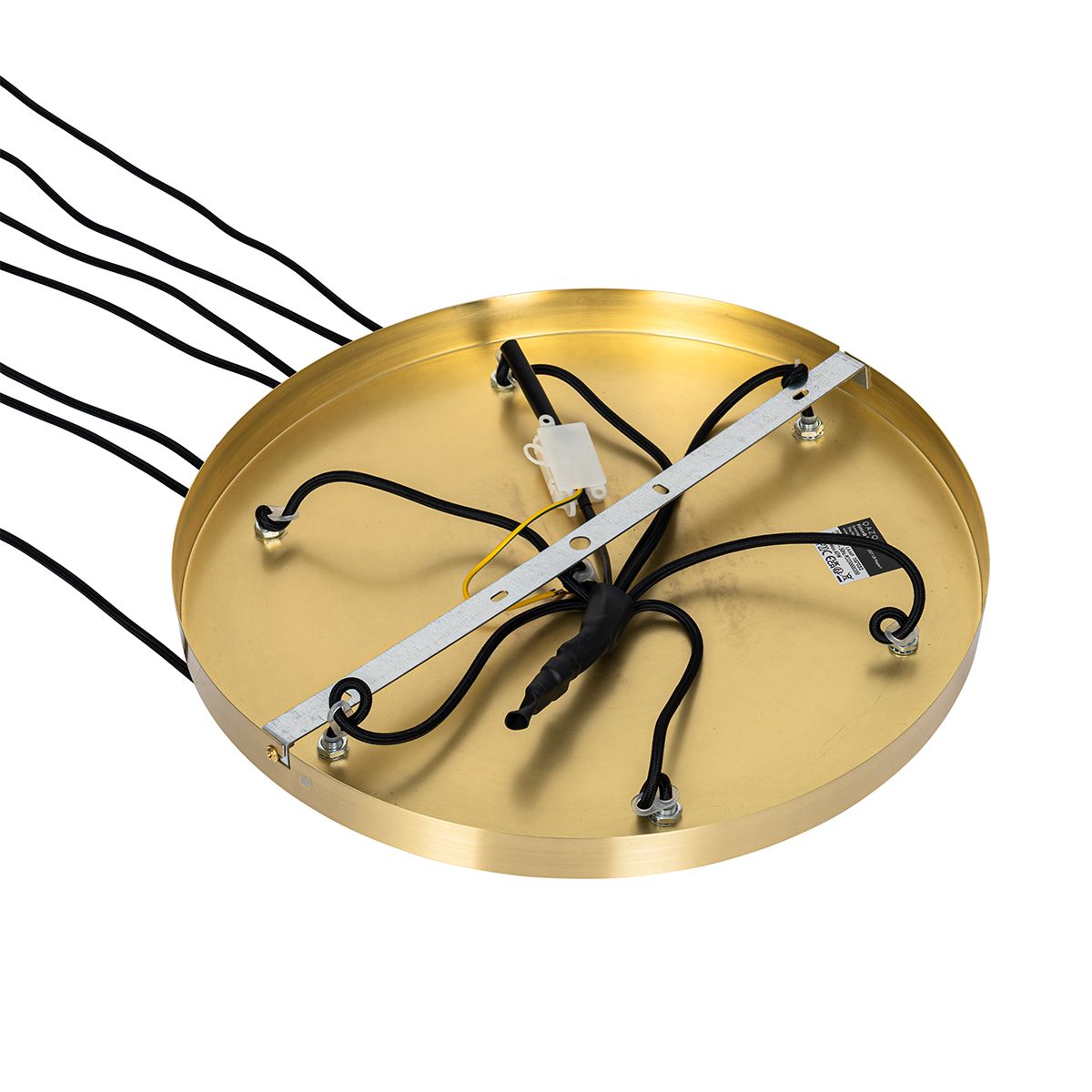 Art Deco hanglamp goud met glas 7-lichts - Laura