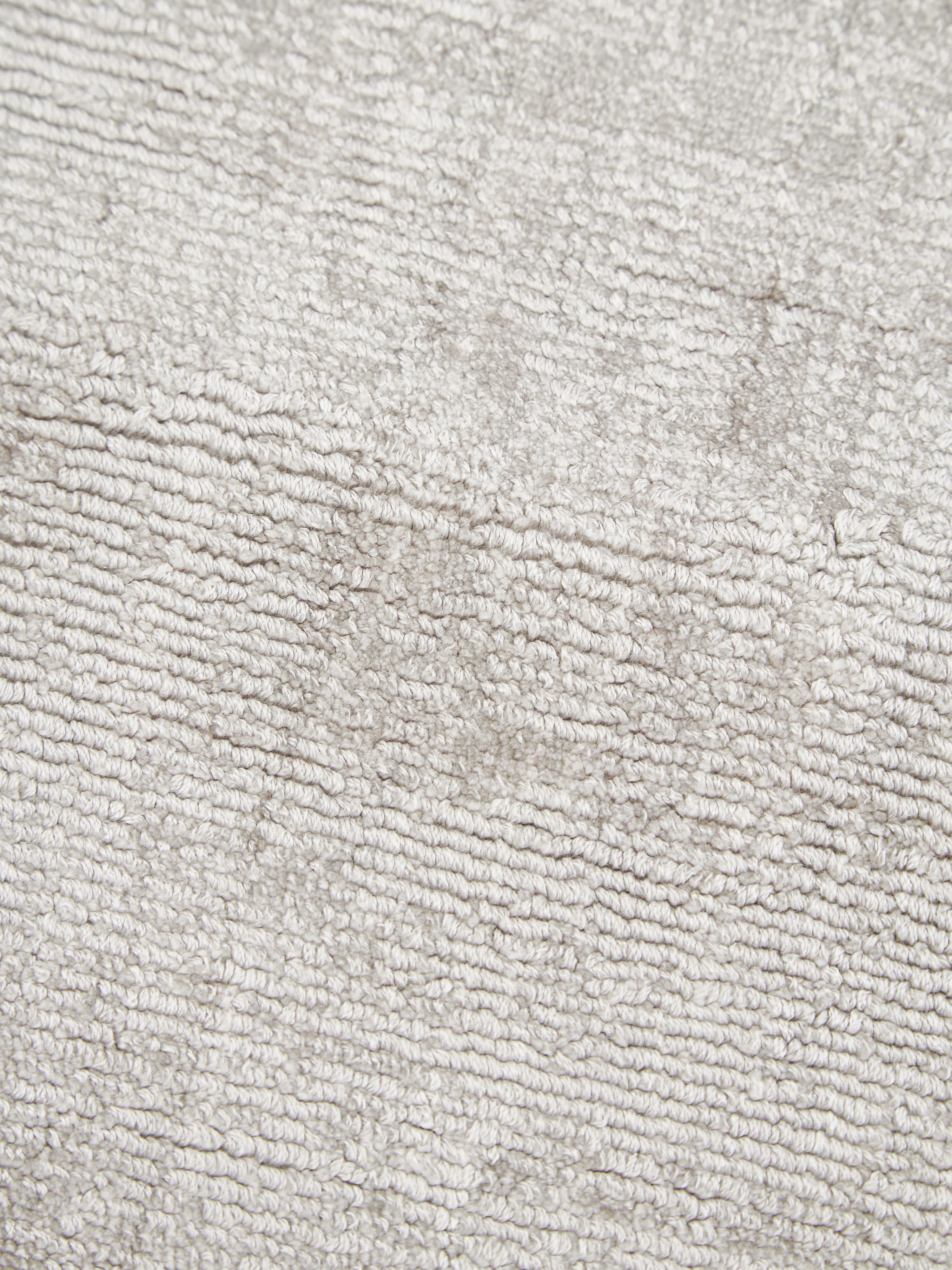 Rond handgeweven viscose vloerkleed Jane