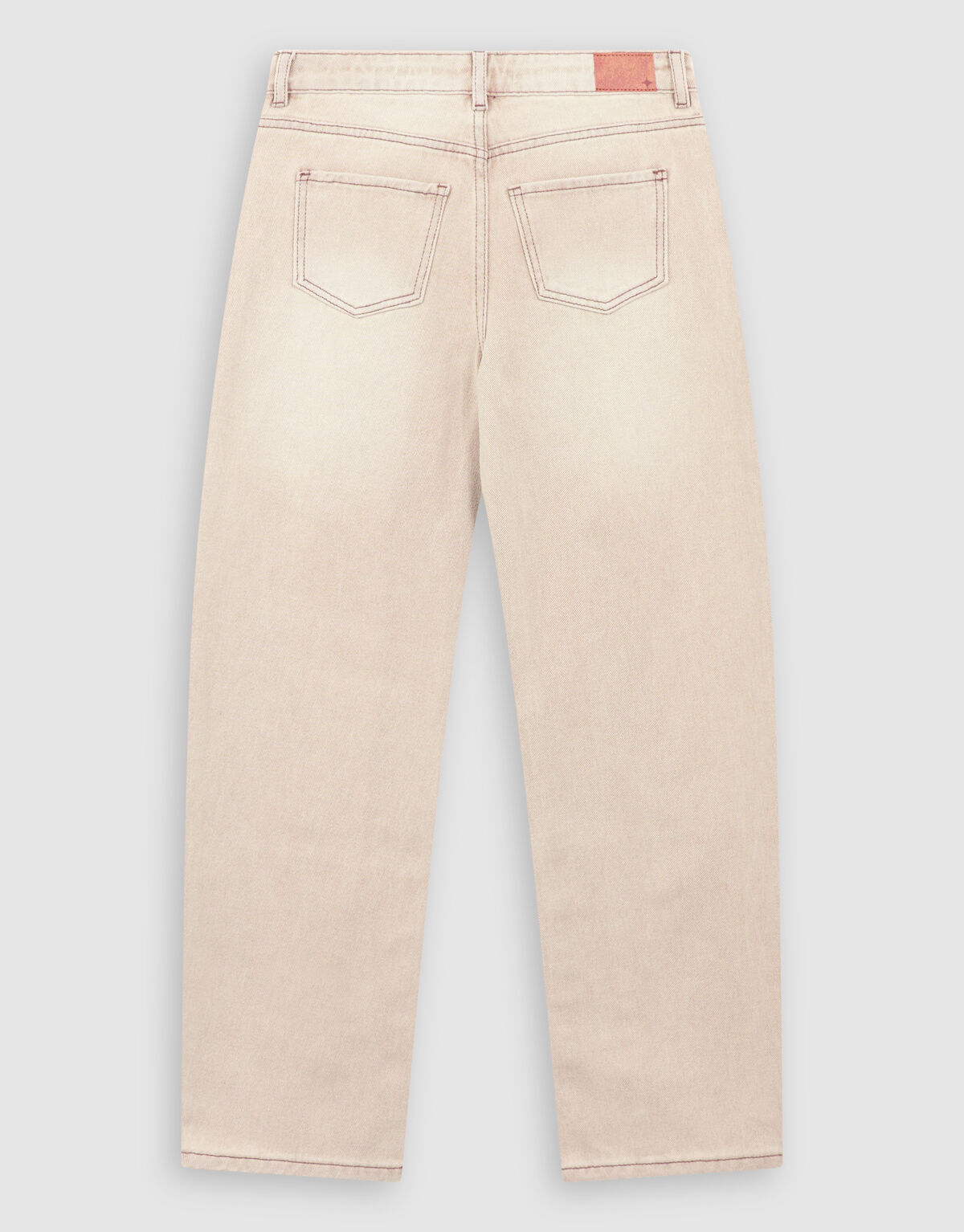 Strass Barrel Fit Jeans Zand