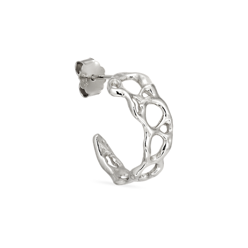 Jane Kønig Space Hoop Ørering, Silver-Left