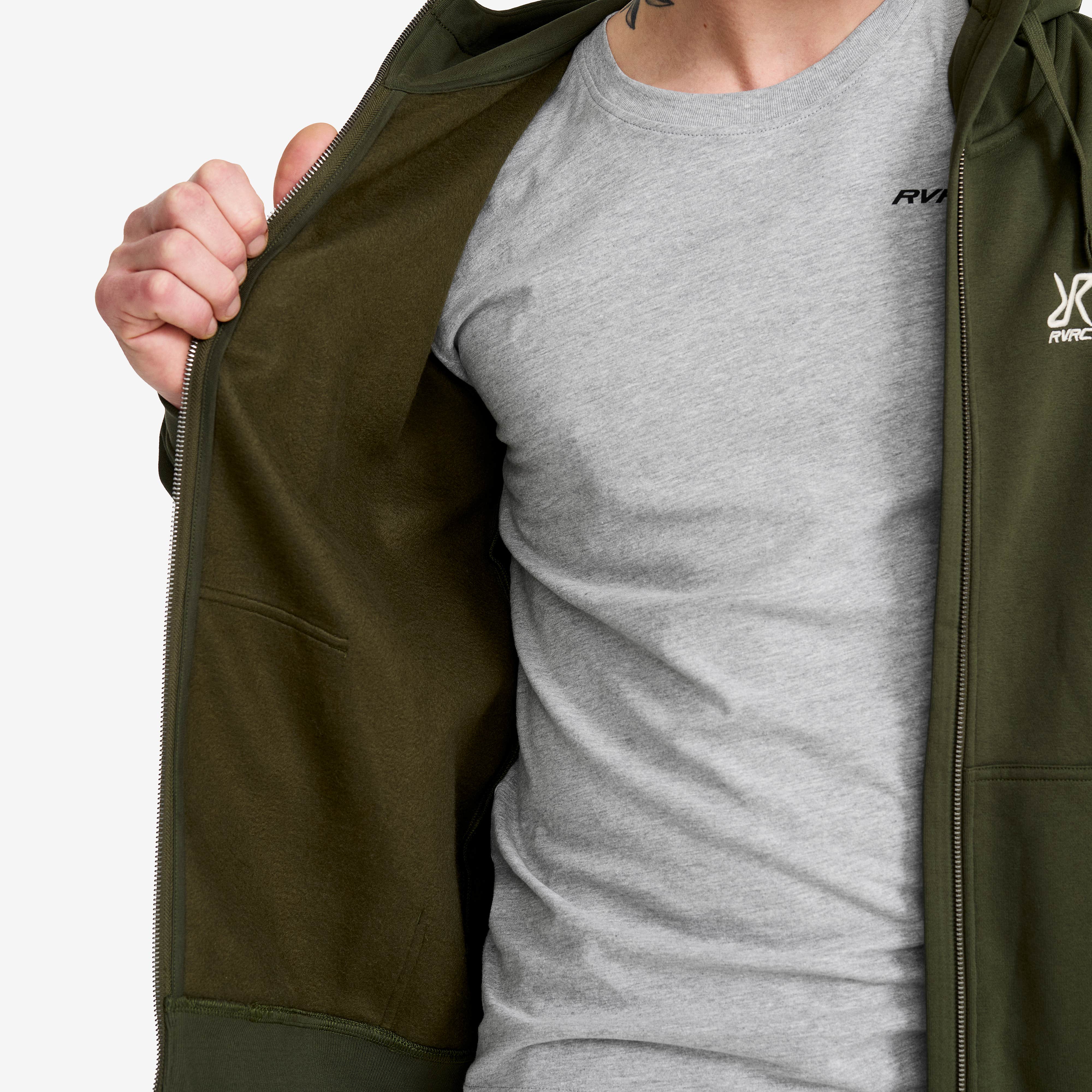 RVRC Full-zip Hoodie Herre Forest Night